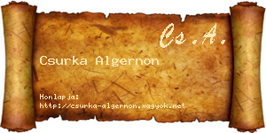 Csurka Algernon névjegykártya